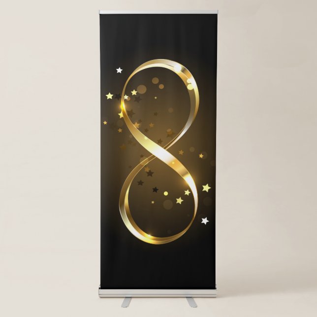 Golden Infinity Symbol Retractable Banner (Front)