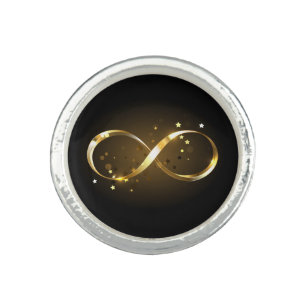 Golden Infinity Symbol Ring