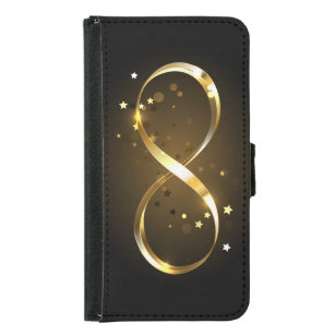 Golden Infinity Symbol Samsung Galaxy S5 Wallet Case