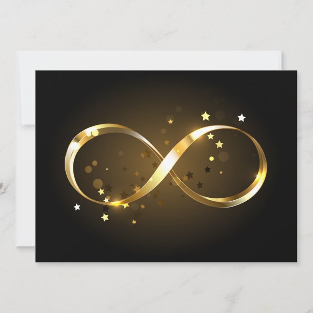 Golden Infinity Symbol Save The Date (Front)