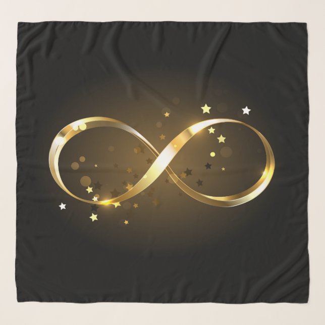 Golden Infinity Symbol Scarf (Front)