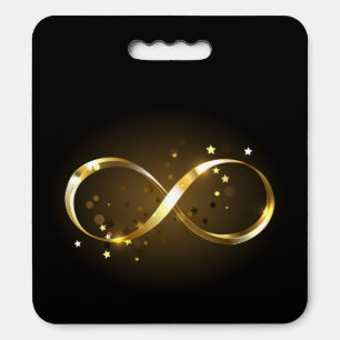 Golden Infinity Symbol Seat Cushion