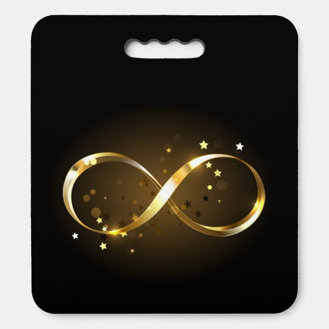 Golden Infinity Symbol Seat Cushion (Front Vertical)