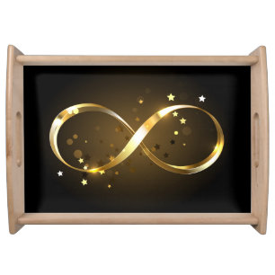Golden Infinity Symbol Serving Tray