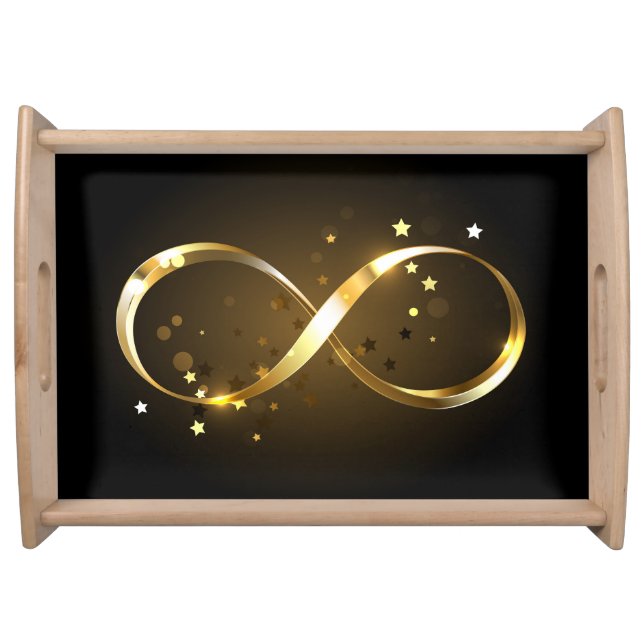 Golden Infinity Symbol Serving Tray (Front)