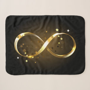 Golden Infinity Symbol Sherpa Blanket