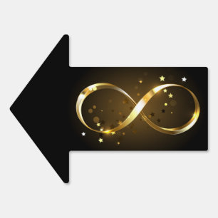 Golden Infinity Symbol Sign
