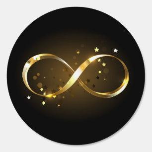 Golden Infinity Symbol Sign