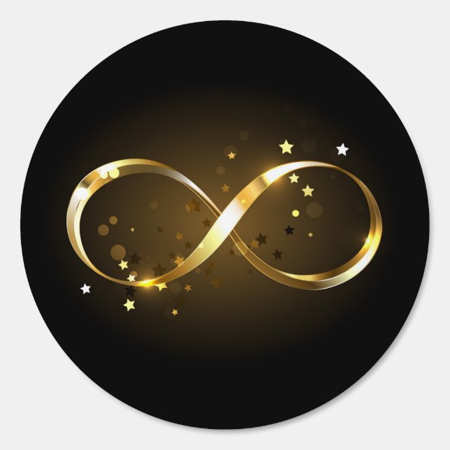 Golden Infinity Symbol Sign (Front)