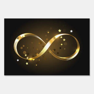 Golden Infinity Symbol Sign