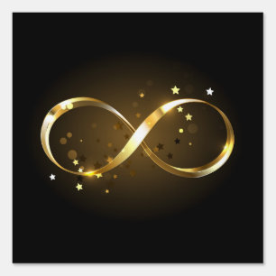 Golden Infinity Symbol Sign