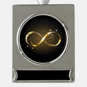 Golden Infinity Symbol Silver Plated Banner Ornament