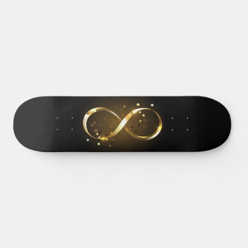 Golden Infinity Symbol Skateboard