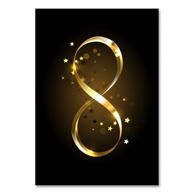 Golden Infinity Symbol Table Number (Front)