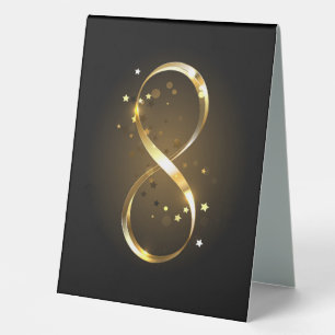 Golden Infinity Symbol Table Tent