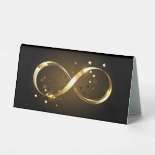 Golden Infinity Symbol Table Tent