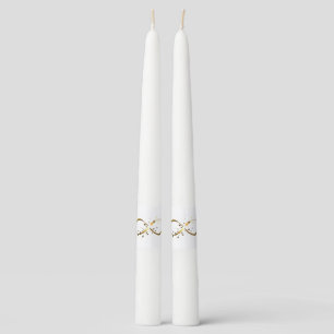 Golden Infinity Symbol Taper Candle