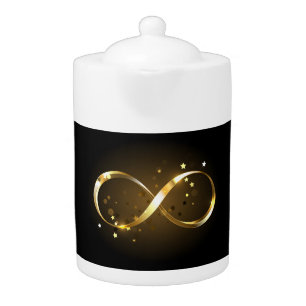 Golden Infinity Symbol Teapot