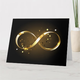 Golden Infinity Symbol Thank You Card