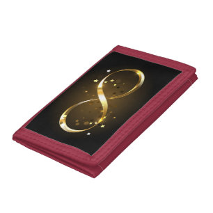 Golden Infinity Symbol Tri-fold Wallet