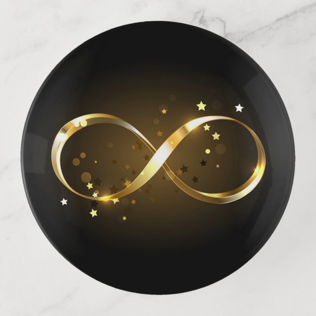 Golden Infinity Symbol Trinket Tray (Front)