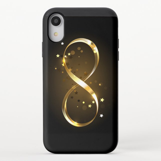 Golden Infinity Symbol Uncommon iPhone Case (Back)