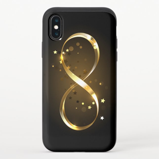 Golden Infinity Symbol Uncommon iPhone Case (Back)