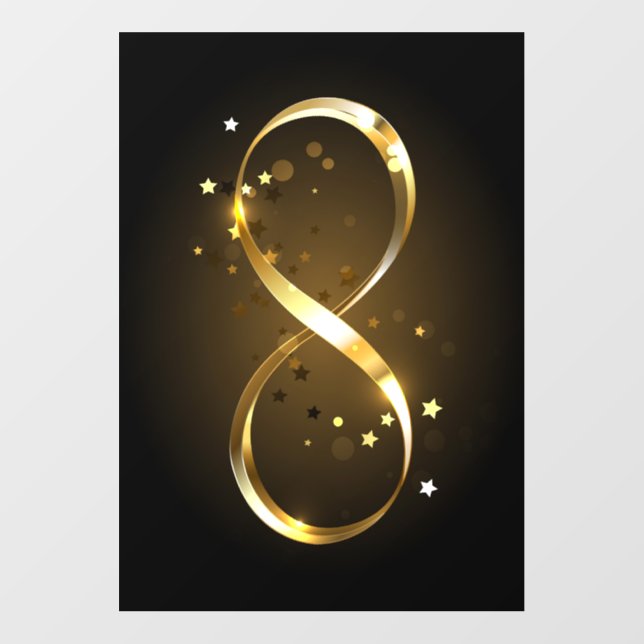 Golden Infinity Symbol Wall Decal (Front)