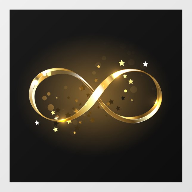Golden Infinity Symbol Wall Decal (Front)