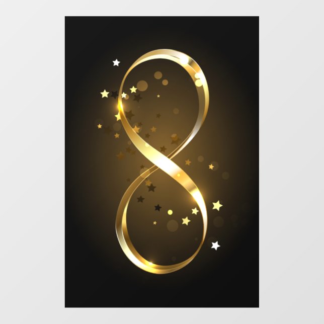 Golden Infinity Symbol Window Cling (Sheet)