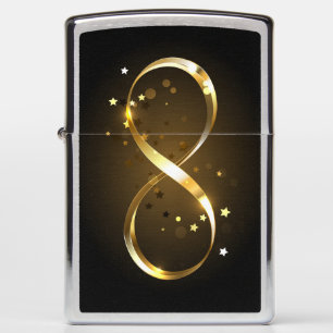 Golden Infinity Symbol Zippo Lighter