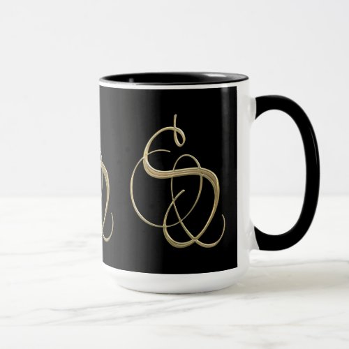 Golden initial S monogram Mug
