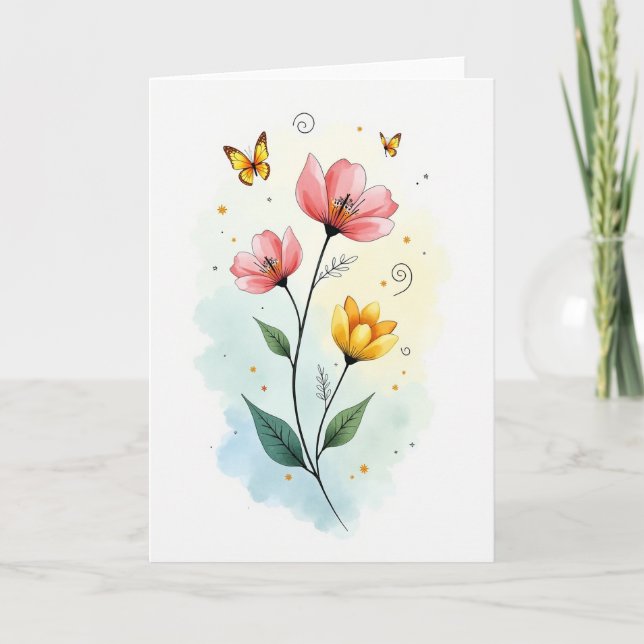 Golden Insects Mothers Day Card (Front)