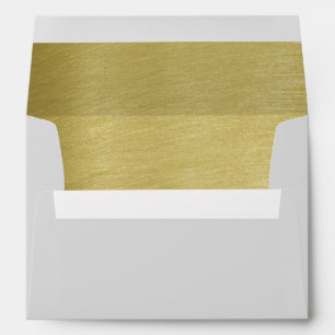 golden inside pastel gray envelope