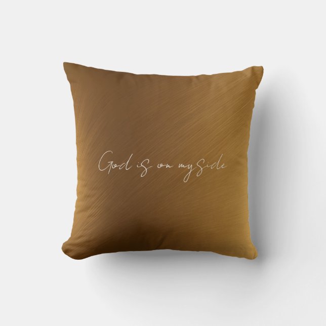 Golden Inspirational Blessing Throw Pillow (Front)