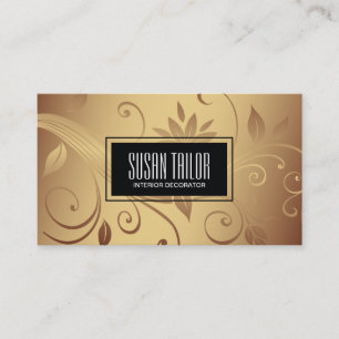 Golden Interior, Textile Designs Business Card