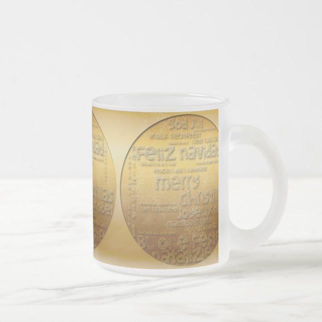 Golden International Christmas Frosted G Mug (Right)