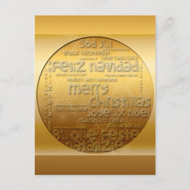 Golden International Christmas Navidad V Postcard (Front)