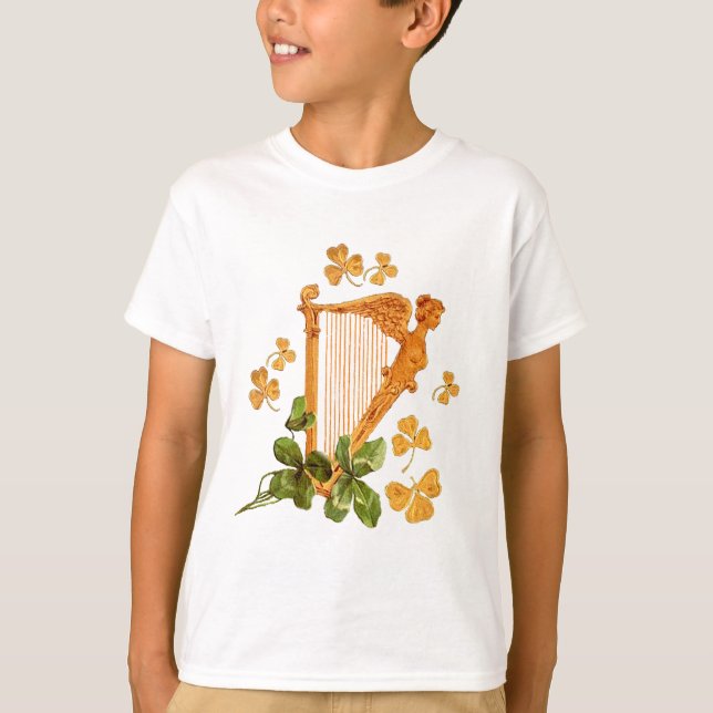 Golden Irish Harp T-Shirt (Front)