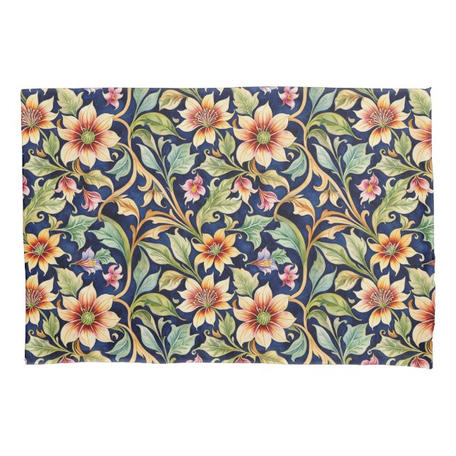 Golden Islamic Style Flowers Pillow Case (Front)