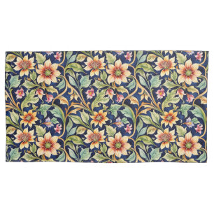 Golden Islamic Style Flowers Pillow Case