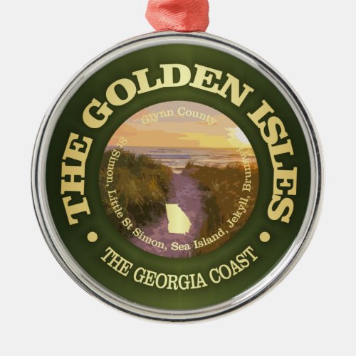 Golden Isles C Metal Ornament