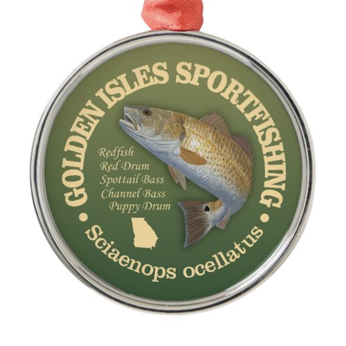 Golden Isles (redfish) Metal Ornament