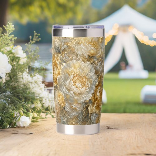 Golden Ivory Garden Insulated Tumbler