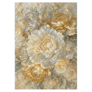 Golden Ivory Garden Tablecloth
