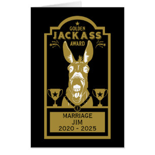 Golden Jackass Award Card