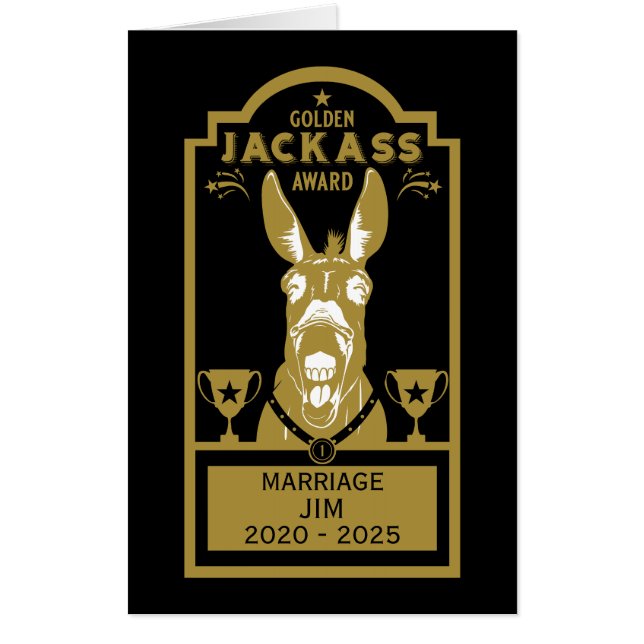 Golden Jackass Award Card (Front)