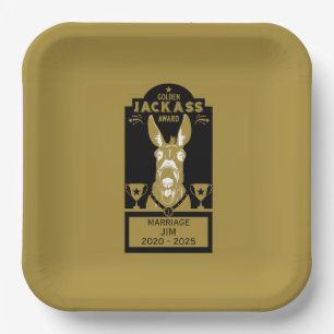 Golden Jackass Award Paper Plates