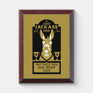Golden Jackass Award Plaque