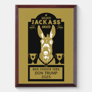 Golden Jackass Award Plaque